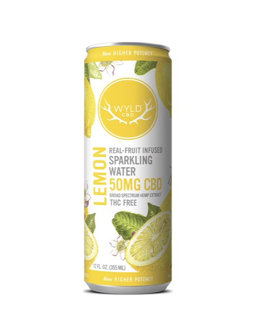 Wyld CBD 50MG Sparkling Water12oz / Lemon
